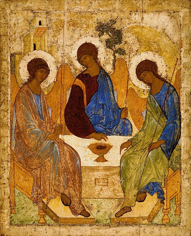 kathie_artstyle в LOOKY. #art,#russianart,#rublev,#christian,#mysticism,#harmony,#faith,#jesus. HOLY TRINITY ANDREY ...
