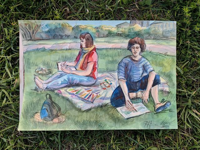 fastnadia в LOOKY. #fastnadia,#watercolorartwork,#plenair,#drawingfromlife,#aquarelle,#derwent,#vangoghwatercolor. Plein-air🍃

#fastna...