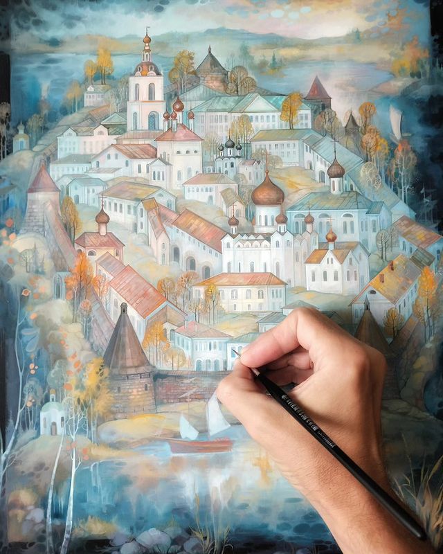 yurijkomyakov в LOOKY. #художник,#творческийпроцесс,#миниатюрнаяживопись,#лаковаяминиатюра,#лаковаяминиатюрнаяживопись,#холуйскаяминиатюра,#холуй,#темпера,#папьемаше,#декоративноеискусство,#народныйпромысел,#паннонастену,#панно,#русскийсевер,#соловки,#белоеморе,#соловецкиймонастырь,#архипелаг,#живопись,#art,#artgallery,#artwork,#tempera,#lacquerminiature,#solovki,#russiannorth,#lacquerart,#russianart,#creation. Творческий процесс.....