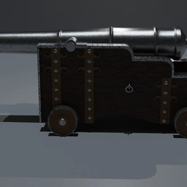 Murad_qafarzade_3d в LOOKY. #3d,#blender,#zbrush,#substancepainter,#substancedesigner,#weapon,#3dweapon,#3dmodel,#realism,#gun,#пушка. Cannon (Realism) 
 3...