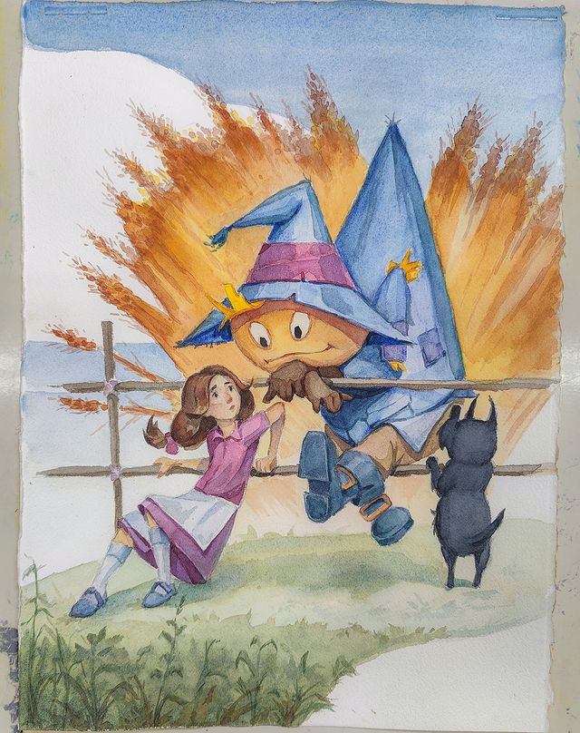 walent_art в LOOKY. #watercolor,#illustration,#wizardofoz,#scarecrow. Волшебник изумрудног...