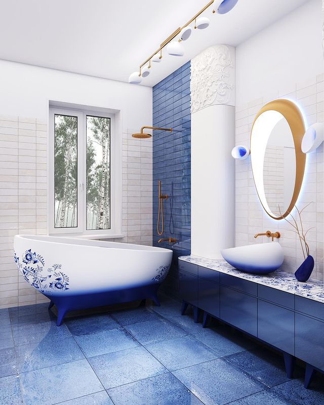 DESIGNer Interiors/ ДИЗАЙНер в LOOKY. #дизайнванной,#дизайнсанузла,#дизайнванныврусскомстиле,#дизайнваннойкомнаты,#гжель,#дизайнвстилегжель,#дизайнинтерьерамосква,#дизайнеринтерьерамосква,#предметныйдизайн,#предметныйдизайнер,#ваннаякомнатадизайн,#синяяванна,#голубаяванная,#designbathroom,#designbath,#deepbluebath,#bluewhite,#objectdesign. Где может быть такая...