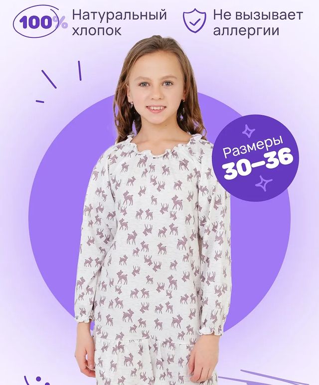 grafariki в LOOKY. #детскаясорочка,#детскийтрикотаждешево,#детскийтрикотажотпроизводителя,#детскаяодежданедорого,#детскаяодежданамаркетплейсах,#производителидетскойодежды,#одеждадлядетей,#детскаяодеждадлядевочек. Ночная сорочка для д...