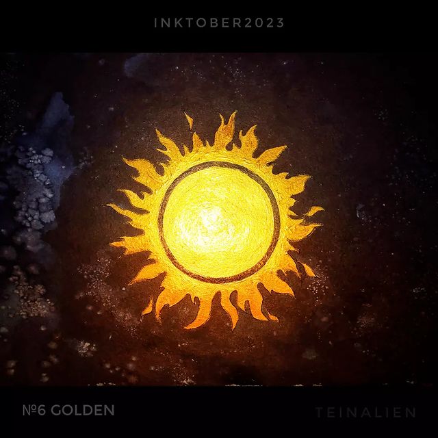 teinalien в LOOKY. #inktober,#inktober2023,#инктобер. Day 6: Golden, золот...