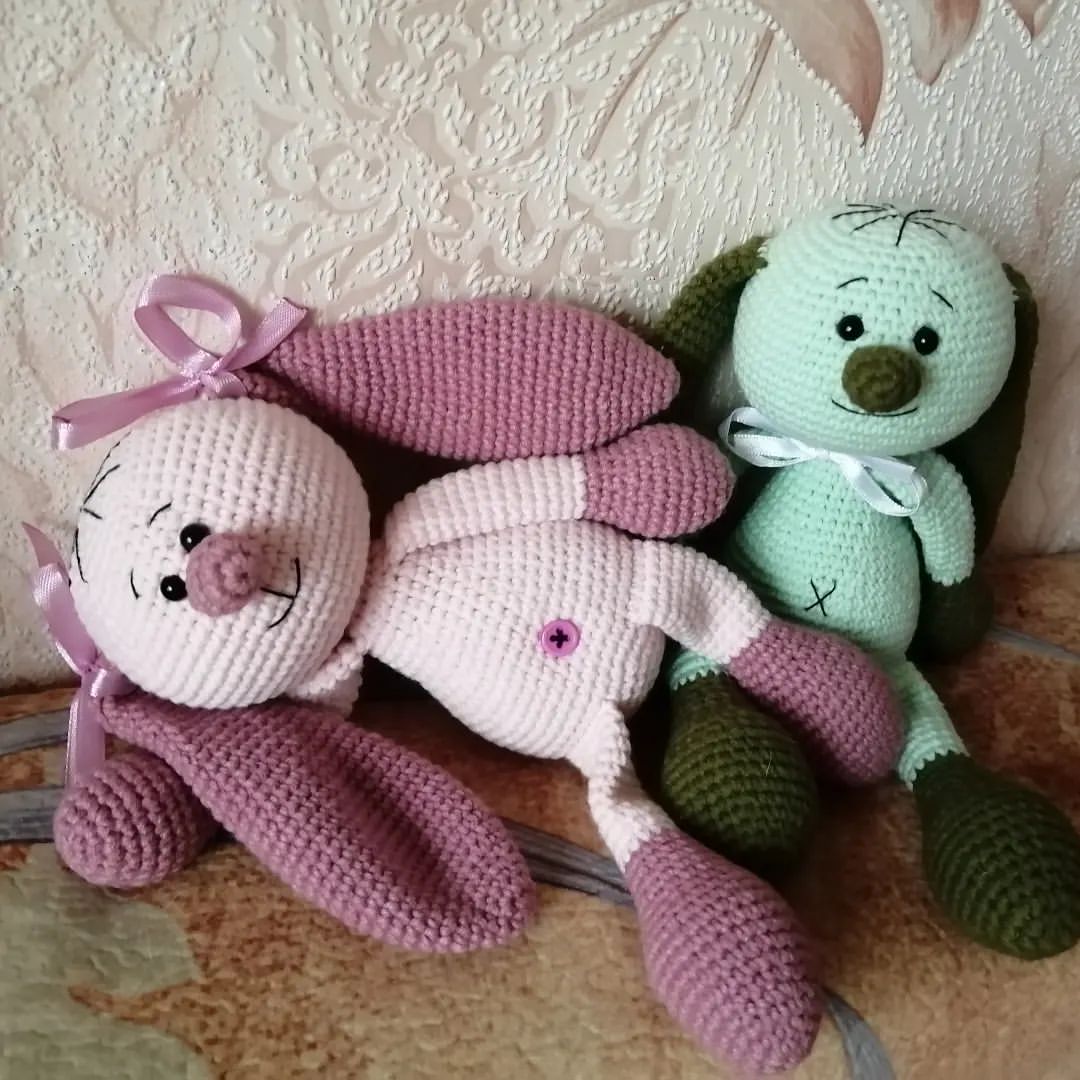 inga_rund в LOOKY. #вязание,#крючок,#игрушки,#детям,#подарок,#сувенир,#коллекционирование,#хобби. Раз зайчонок, два за...