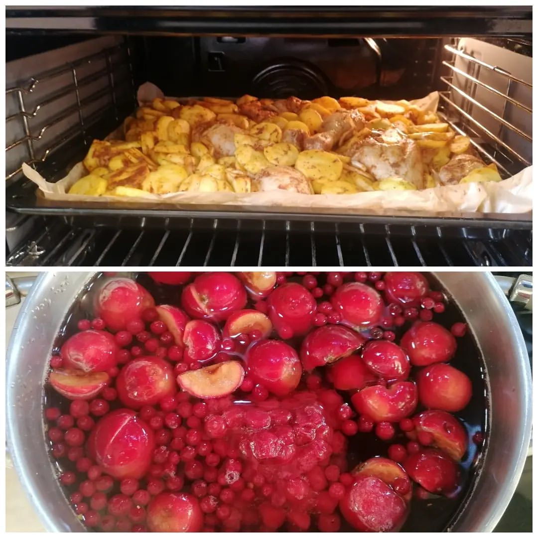 Еще один мотиватор для вкусного ужина🤤: когда мама сказала, что приготовила заморозку из овощей с дачного урожая, и привезет ее мне 😄 а у меня морозилка аж не открывается, от того, что забита всякой всячиной 🙈 Пришлось разгребать завалы 😬 Маму надо слушаться 🤣 часть утилизировала, что-то разложила компактнее... Минус передняя панель ящика - сломалась нафиг пополам от моего усердия 🙈 
В ход пошла курочка🍗 чтоб место в морозилке не занимала 😅 заморозка фруктов/ягод заметно поубавилась в объемах - будет вкуснючий компотик из ранетки, вишни и брусники 🤤 
В общем, сплошная польза - и ужин вкусный на подходе, и порядок навела в морозилке, и место под заморозку освободила )) 
А как вы проводите свои выходные?)
#вкусняшки #курица #картошка #компот #маминазабота #заморозка #заготовкиназиму