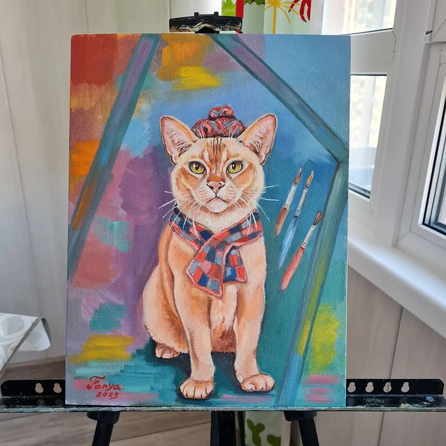keks.tanya в LOOKY. #живописьмаслом#портреты_от_кексика#бурма#краснаябурма#gatti#gattirossi#любимыйкот#рыжийкот#. Написала новую карти...