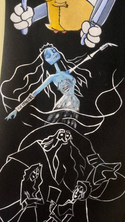 d.f.paint в LOOKY. #трупневесты,#corpsebride,#кастом,#кастомизация,#росписьодеждыхабаровск,#росписьодежды,#Хабаровск,#custom,#customization,#мультфильмы. Мультфильм "Труп нев...