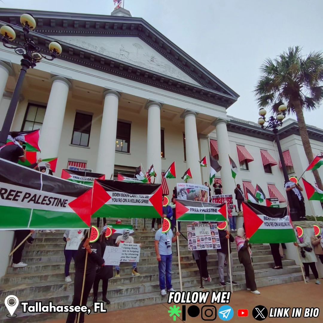 Pictures from Tallahassee.
Follow my comrade @thesystemdontwork his brand is based.

The watermelon emoji is a symbol of the Pa/estin!an flag. It's also OPSEC to protect those involved.

Follow me @islamic.socialist 

The more you know, the closer the CIA gets!
➡️ LINK IN BIO ⬅️
Follow these 3 educational Telegrams: 
-IslamicSocialist
-BreaktheNarrative
-ActivismNews

Subscribe to my Patreon in the Linktree: IslamicML 
Or make a donation via CashApp: $ThatSoldier0

#Islamicsocialism #capitalism #socialism #middleeast #asia #Europe #america #pali #photography #tallahassee #florida