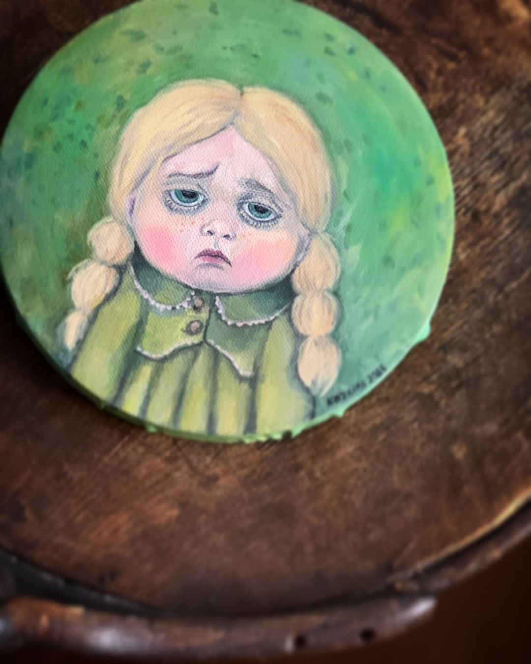 __colombina__ в LOOKY — I make a new girls and painting 🖼️ “Green melancholy” or “T