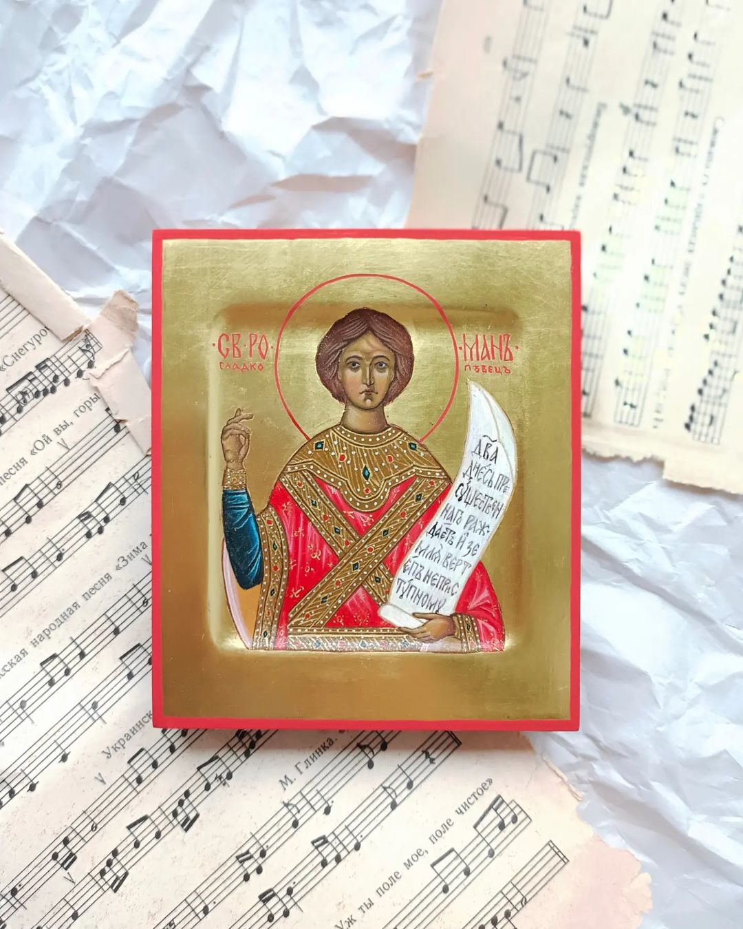 Ульяна Иконопись  Вышивка в LOOKY — Образ Романа Сладкопевца 🎵🎶

13х15см 
Натуральные пигменты