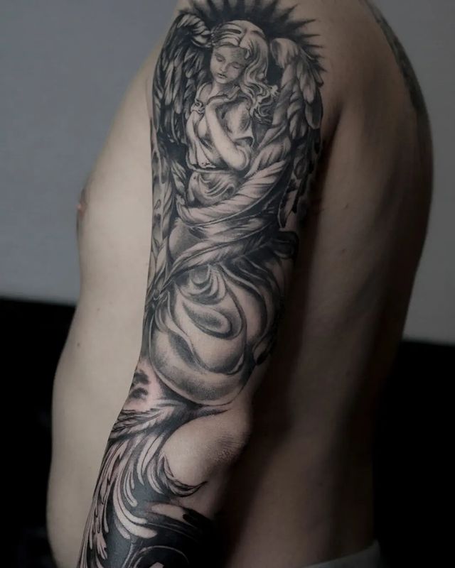 sashatae_tattoo в LOOKY. #татурукав,#мужскаятатуировка,#мужскоетату,#татумосква,#tattoosleeve. Рукав для Саши
#тату...