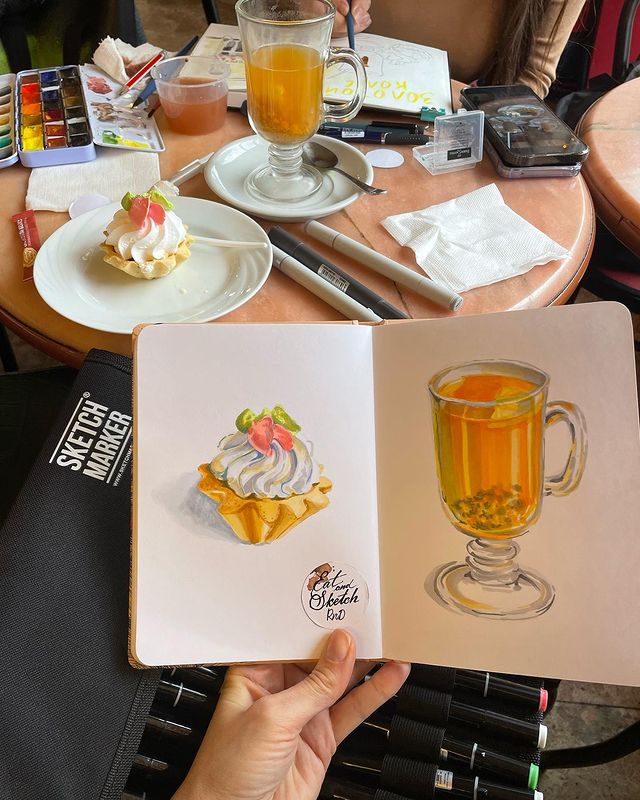 elizaveta_dvoynykh в LOOKY. #sketch,#sketchmarkers,#sketchmarkersclub,#foodillustration. Сегодня была на скет...