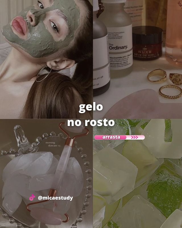 mi • glow up ✨ в LOOKY. #skincare,#skincareroutine,#skincarelover. Gelo no rosto 🧖🏻‍♀...
