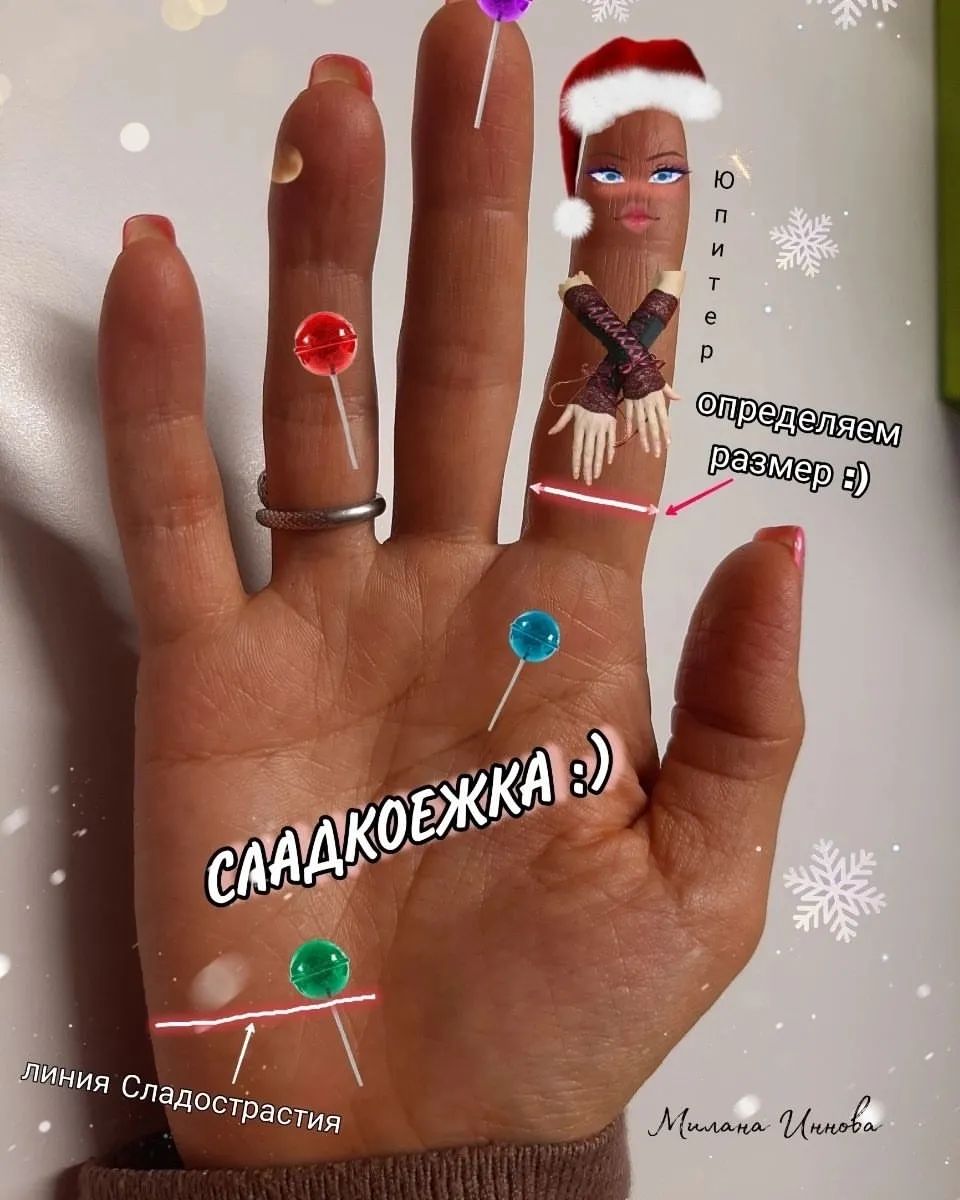 СЛАДКОЕЖКА

Если на Вашем пальце Юпитера (указательном), нижняя фаланга пухленькая, то это может говорить о таких качествах:

🍬 Вы сладкоежка и Вам сложно устоять перед сладеньким!
🍭 Вы любите полениться, обладаете качествами сибарита;
🍨 можете быть склонны к перееданию и как следствие к полноте или уже обладать лишним весом;
🍫 любить наслаждения и все то, отчего они происходят: красивая обстановка, одежда, предметы интерьера, просто любая вкусная еда, побаловать себя деликатесами.

Очень часто у любителей к излишествам и вредностям образуется линия Сладострастия, которая помимо склонности к ним, будет демонстрировать и предрасположенность к нарушениям обмена веществ, аллергиям, заболеваниям системы ЖКТ.

Каждый человек удовольствие получает от разного, но сладенькое занимает в этом списке далеко не самое последнее место!