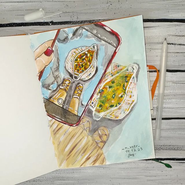 _n_vetr_ в LOOKY. #dari_art,#art,#artist,#drawing,#draw. Кому мандаринчиков🍊...