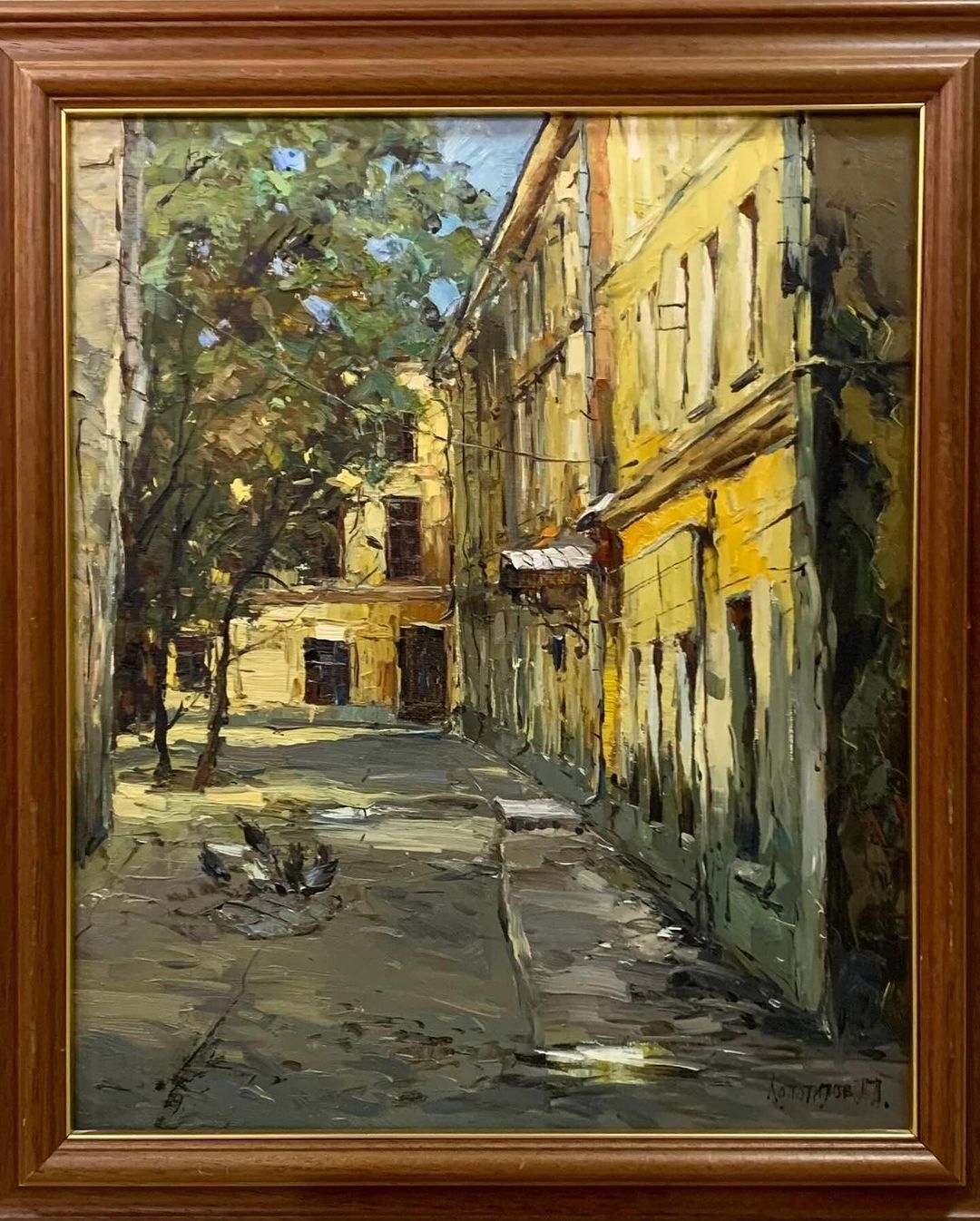 Колотилов А.А. «Дворик» ИВ23 Холст, масло. Размер 58х48 см.