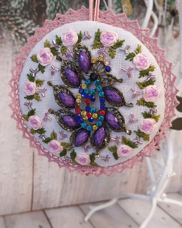 _funny_knit_ в LOOKY. #елка,#подвесканаелку,#новогоднийподарок,#новыйгод. Павлинчик. 
Подвеска...