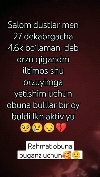 qora_tunlarm в LOOKY. . Obuna bolilar Dostla...