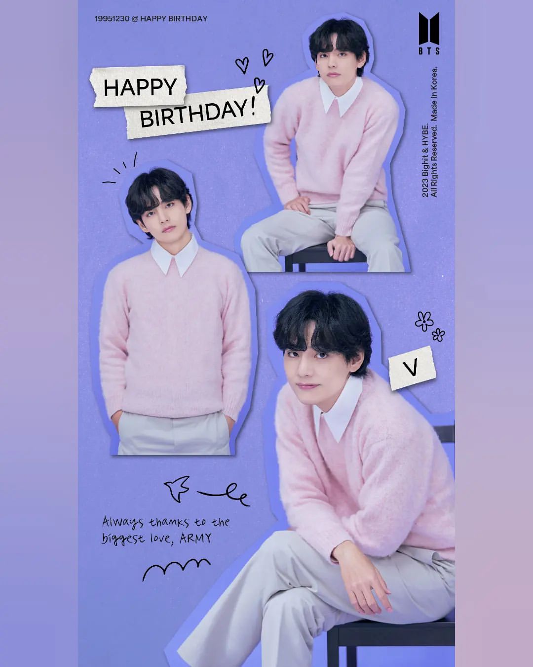 🌟 Happy birthday to V! Your beauty pleases and dazzles, so bring joy always and be healthy! Take care of yourself! 💜🎂💜 ❄🤍❄ @bts.bighitofficial #방탄소년단 #bts #btsarmy #bighitmusic #thv #taehyung #taelove #taehyung🍒 #tae #vbts #kimtaehyung #kimtaehyungbts #happybirthdaykimtaehyung #happybirthdaytaehyung #happytaeday #happytaehyungday #btsworld #btsipurpleyou #bangtansonyeondan #bangtanboys #btsforever