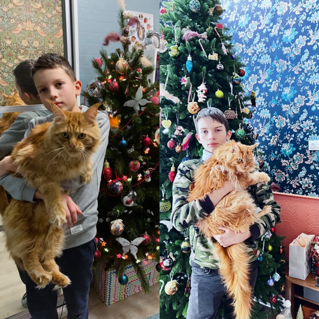 С разницей в 6 лет. #happynewyear #сновымгодом