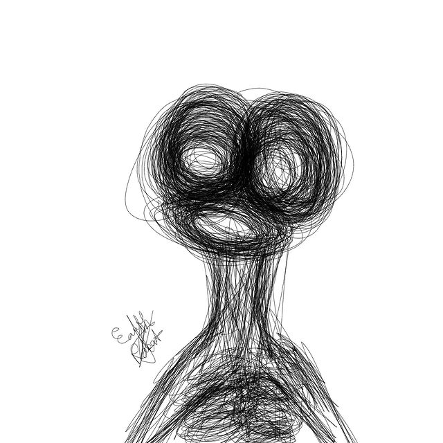 earthrobert_2001 в LOOKY. #DarkArt,#darkarts,#darkartwork,#dark,#ibispaintx,#ibispaintxart,#ibispaintxdrawing,#ibispaintart,#digitalart,#hungry,#hunger,#linedrawing. Title: Hunger 
Artis...