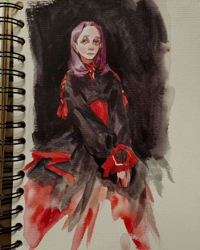 ellezrore в LOOKY. #art,#aquarelle,#sketch,#sketchbook,#traditionalart,#originalcharacter,#vampireaesthetic,#illustration. #art #aquarelle #ske...