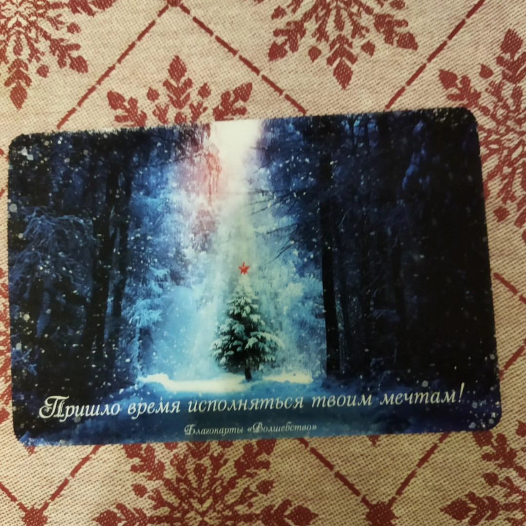 И первые январские денёчки подарили нам приятную радость. 😍💕 Из Магнитогорска к нам прилетела новогодняя открыточка от наших дорогулечек Шкедика, Катеньки и Мишеньки @shkedcat 🎄💌🎉 Мурррсибоньки огромное вам наши дорогие от всей нашей пушистой  котодуши😻❤😍 Получать такие поздравления радостно и очень приятно!😘🥰😘 Мурррь вам! 🥰😘🥰 На открыточке написано "Пришло время исполняться твоим мечтам" 💖💖💖 и я очень хочу, чтоб заветная мечта материмоей обязательно исполнилась 🐾🙏🐾