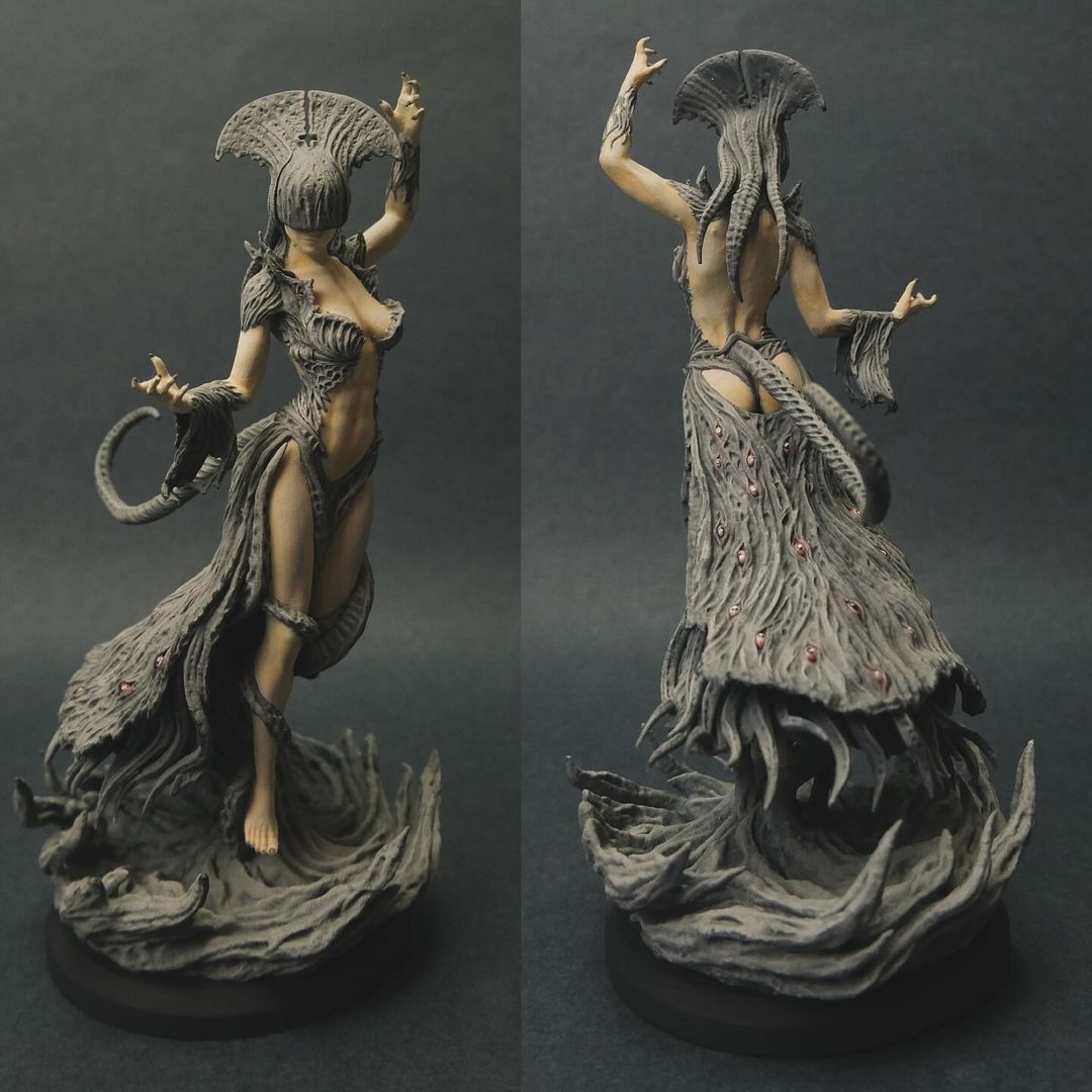 Какая-то страшная тетка, 3d print and painting.