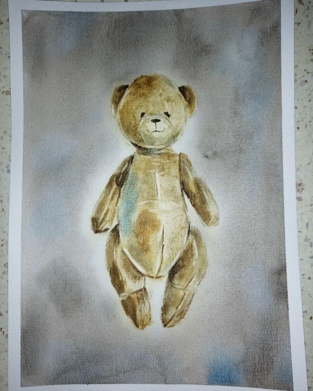 anna_m_handmade in LOOKY. #акварельныемишки,#игрушкиакварелью,#учусьрисовать,#арт,#watercolorart,#art,#мишки_зайчишки_с_natalic_art,#мишкин_дом🐻. Новый мишутка с @nat...