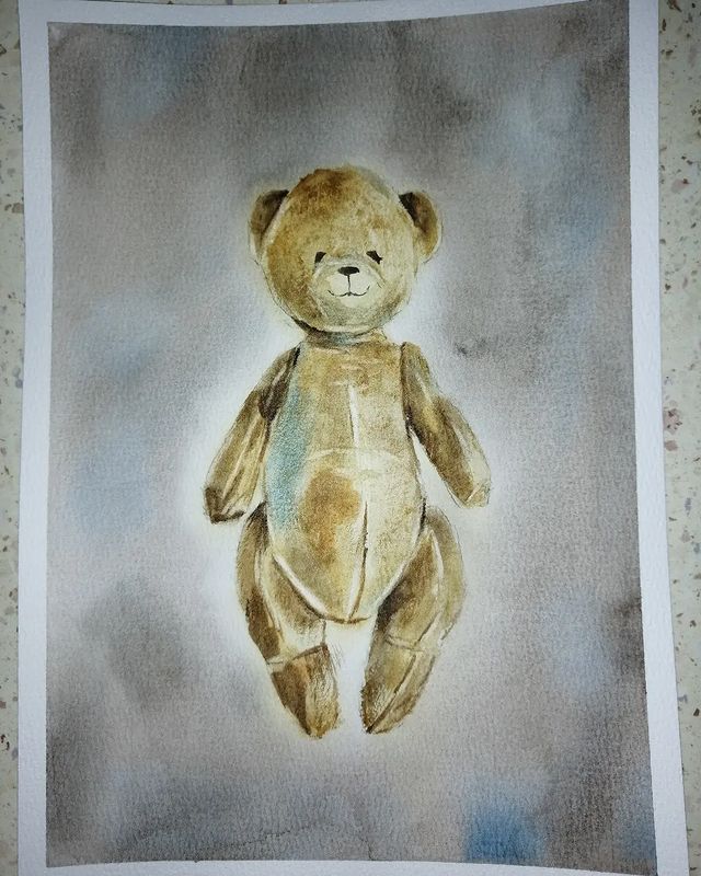 anna_m_handmade в LOOKY. #акварель,#акварельныемишки,#игрушкиакварелью,#учусьрисовать,#арт,#watercolorart,#art,#мишки_зайчишки_с_natalic_art,#мишкин_дом🐻. Новый мишутка с @nat...