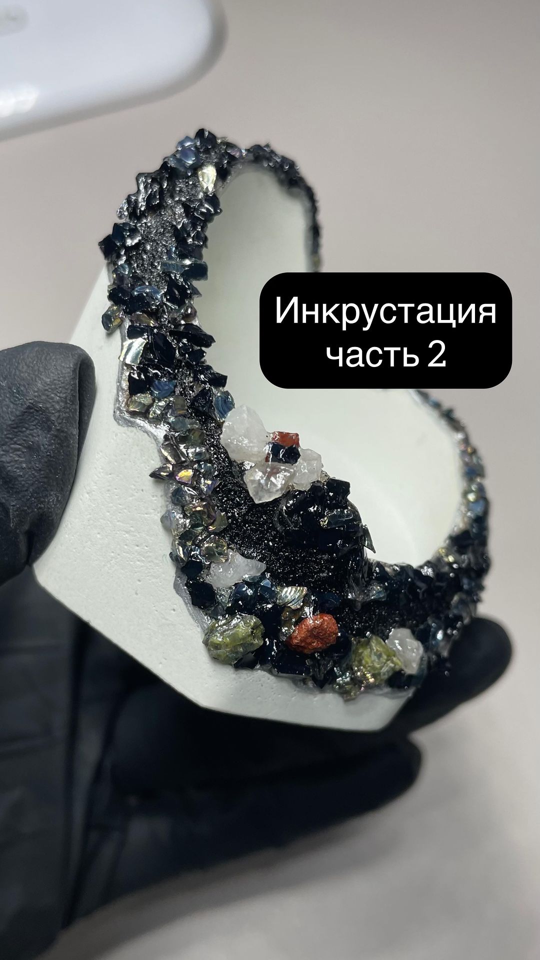 da.beton в LOOKY. #инкрустациякамнями,#инкрустация,#бетонныйдекор,#бетонныеизделия,#бетонныйподсвечник,#da_beton. Показываю готовый по...