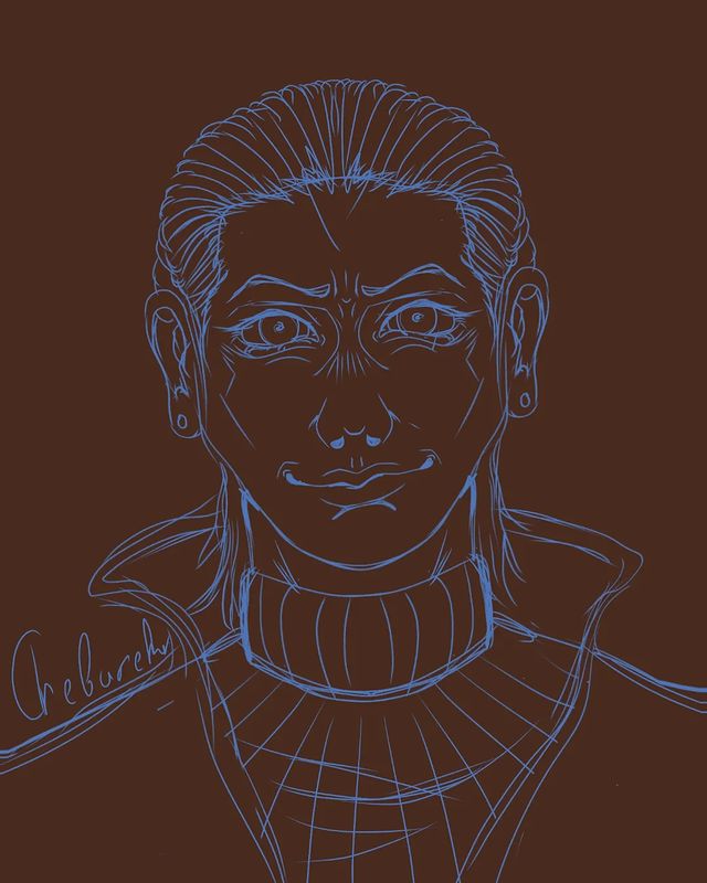 cheburek1993 в LOOKY. #скей,#jojoart,#jojo,#art,#artist,#ibispaint,#sketch,#портрет,#fanart. Очередной скейч там ...