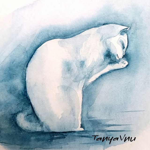 Татьяна Внученкова в LOOKY. #котик,#кот,#рисунокакварелью,#sketch,#акварель,#tanyavnuart,#watercolor,#watercolourspainting,#aquarelle,#cat,#рисую,#рисунок. И еще один #котик с ...