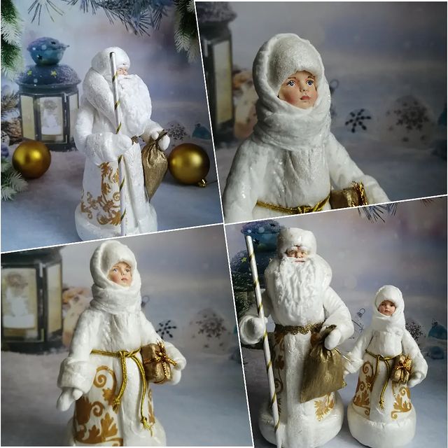 detstvo_na_ladoshke в LOOKY. #дедмороз,#дедморозиснегурочка,#ватныеигрушки,#дедморозизваты,#сказочныегерои. Дед Мороз и Снегуроч...
