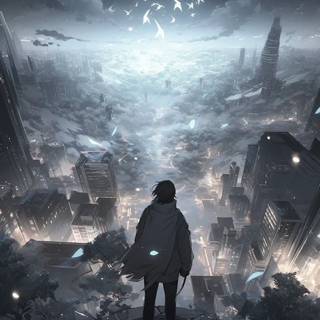 _valptr в LOOKY. #wallpaperaesthetic,#wallpaper,#ai,#animation,#ilustration,#aiart,#amazing,#wallpaperkeren,#art,#fyp,#fypシ,#nature,#blackandwhite,#sad,#beautiful. Night view 1-10⁉️

#...