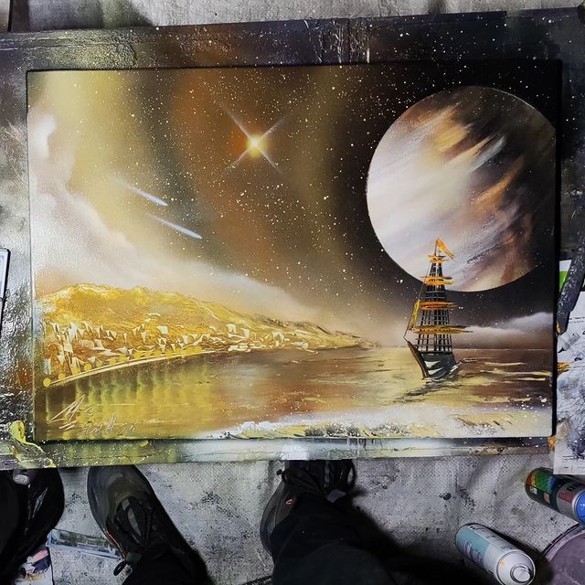 art_yalta в LOOKY. #sprayart,#sprayartist,#spraypaint,#spaceart,#spacecity,#spraypaintart,#spraycanart,#spraycans,#spraycan,#sinokipart,#graffittiart,#graffiti_art,#graffitti,#aerosolart,#galaxyart,#стритарт,#спрейарт,#граффитиарт,#картиныбаллончиками,#картинавдом,#картинабаллончиками,#картина,#ночнаякартина,#монохром,#граффити,#космос,#ласточкиногнездо,#ялта2024. Ялта, во всей своей ...