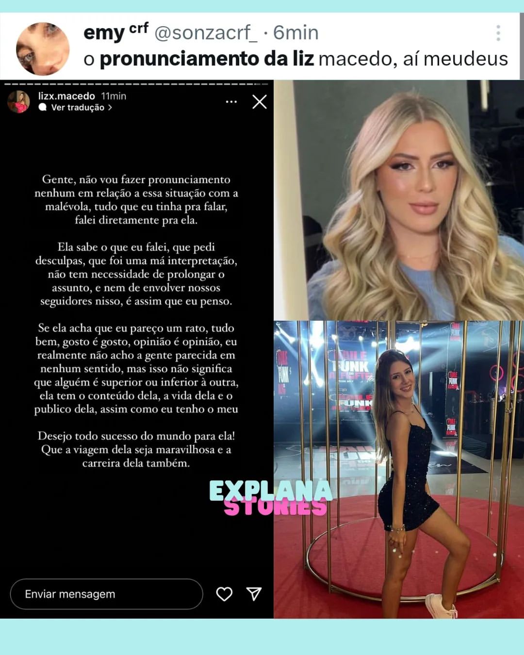 alisamiyenerkekleri в LOOKY — @lizx.macedo se pronunciou após a confusão nos comentários f