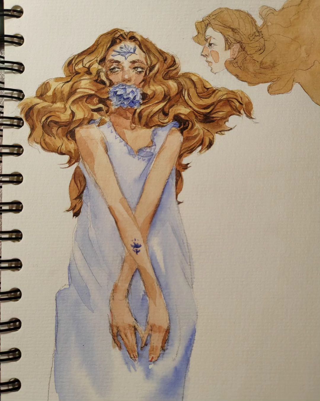 Gray eyes are somewhat cold in the gusts of wind
.
.
#aquarelle #art #sketchbook #sketch #watercolor #originalcharacter #drawing #mycharacters #myart