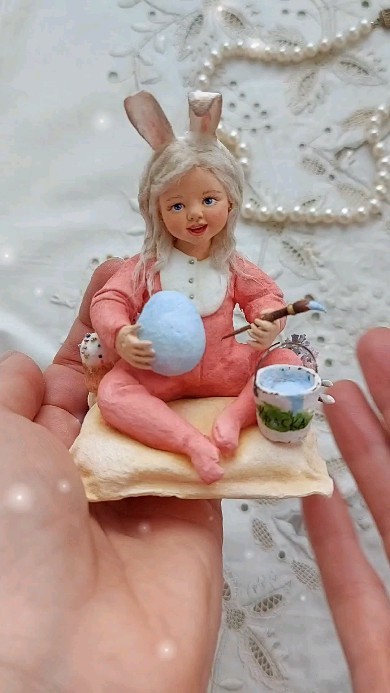 stanislava_vorobyeva in LOOKY. #пасхальныйдекор,#easter,#happyeaster,#ватныеигрушки,#ватнаяигрушка,#cottonspun,#ватныечеловечки. Нежная пасхальная де...