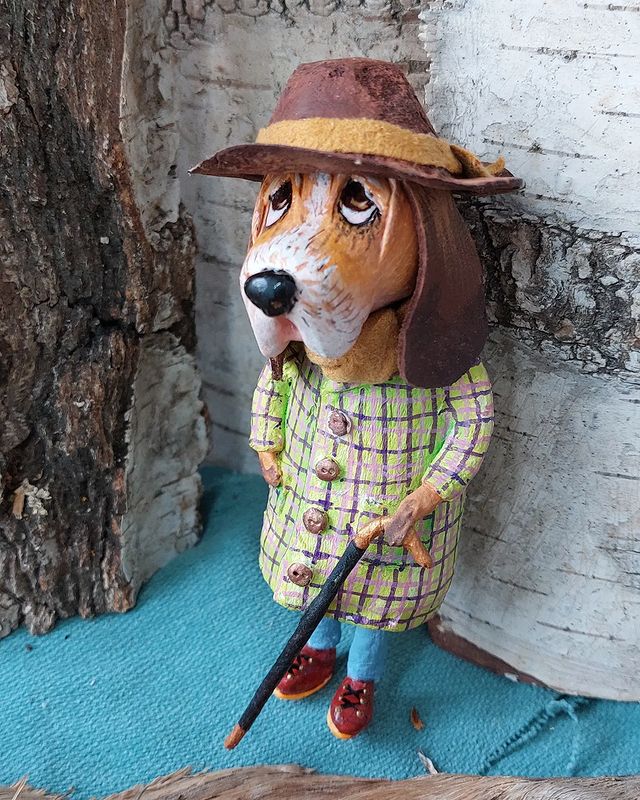 elena170661 в LOOKY. #papier,#papercraft,#papermache,#paper,#liveincolor_handmade,#папьемашеигрушки,#папьемаше,#папье_маше,#собаки,#елочныеигрушкиручнойработы,#выставкикукол,#балкукол. Собака - друг челове...