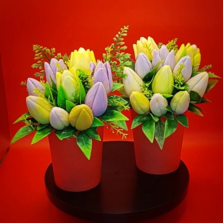 handmade.art.mari в LOOKY. #мыловподарок,#сувенирноемыло,#мылосвоимируками,#мыловарение,#мыльнаяфлористика,#мыльныебукеты. Минибукетик Тюльпаны...
