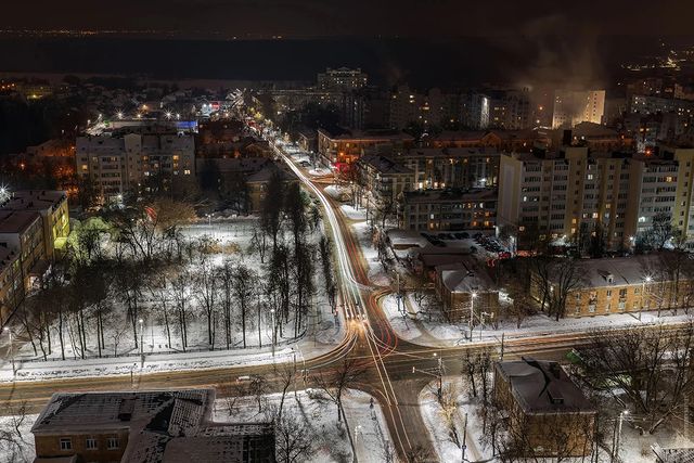 skuns04 в LOOKY. #фотографмосква,#ночнойдвиж,#калуга,#cityscape,#nightphoto,#canonrussia,#canonphoto. Ночь, дорога, движ �...