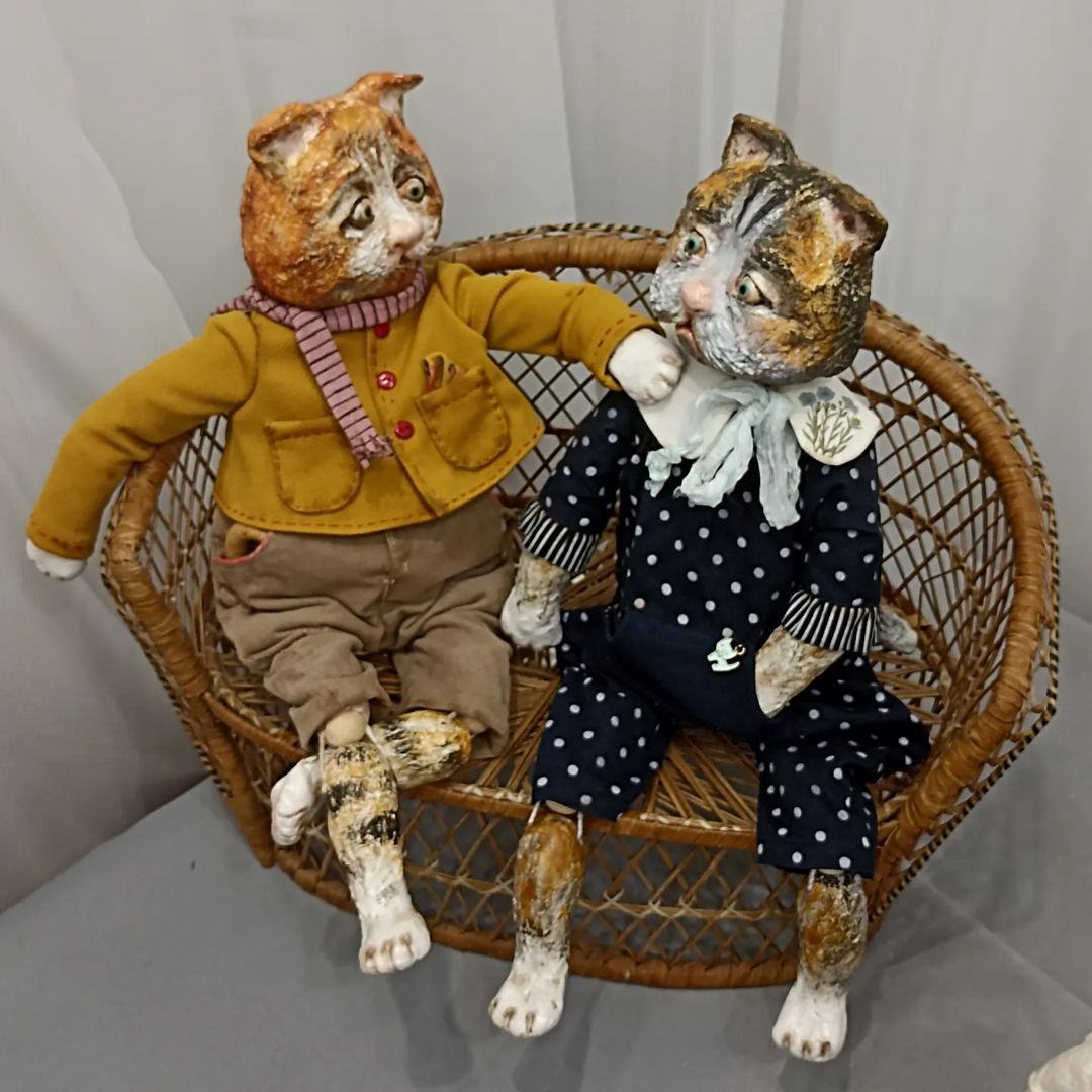 К нам на стенд пришли гости...))) 
Какие же они обалденные))) 
Кот и кошка Ольги Куля @korjic.73