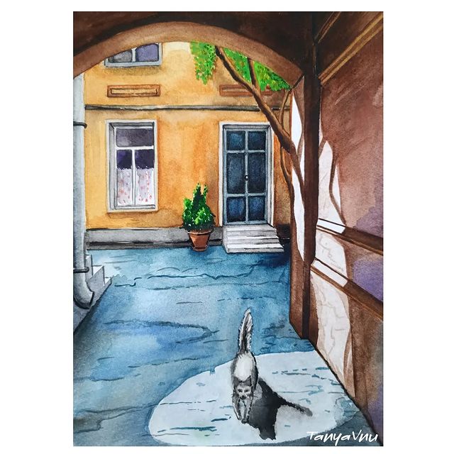Татьяна Внученкова в LOOKY. #татьянарисует,#дворик,#акварель,#люблю,#drawing,#aqwarelle,#watercolor,#instagram,#painter,#souvenir,#patio. Дворик
#татьянарисуе...