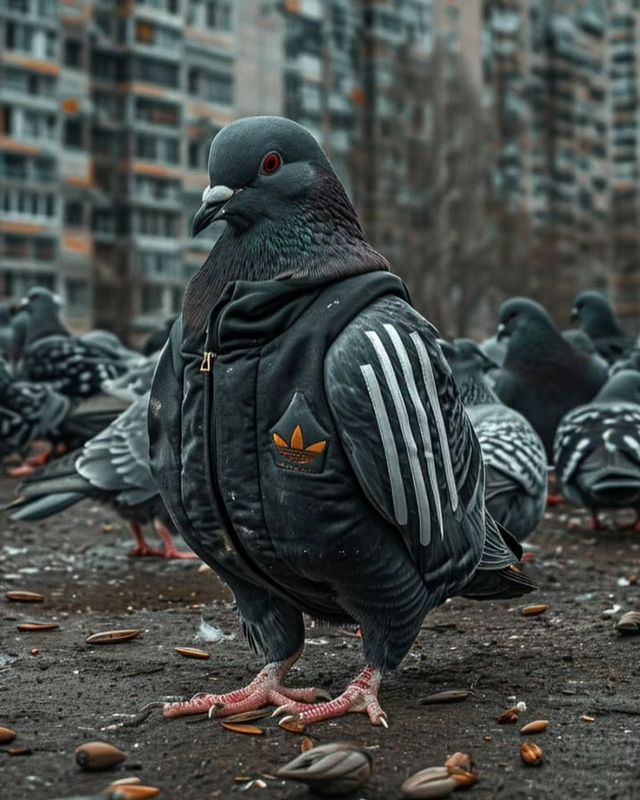 pz1c_v2 в LOOKY. #UrbanLandscape,#Fashionable,#Tracksuit,#StreetStyle,#BirdsHumor,#FunnyAnimals,#City,#InstagramBirds,#StreetFashion,#AnimalonaWalk,#stablediffusion,#Art,#Ai,#нейросеть,#midjourney,#aiart,#aicommunity,#artgallery,#artcommunity. Курлык Голубя : семк...