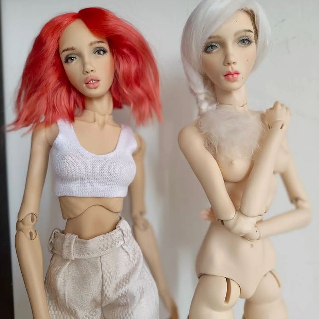 tato_art_doll в LOOKY. #авторскаякукларучнойработы,#авторскаябжд,#авторскаяшарнирнаякукла,#шарнирнаякуклабжд,#artbjd,#artbjddoll. Ксюша и Соня. Такие ...
