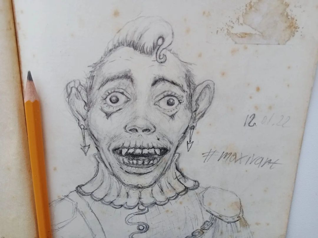 удивительный 2022 год #графика #скетч #creepyartist #creepyart  #drawart #draw #традишка_скетч #традишка #рисунок