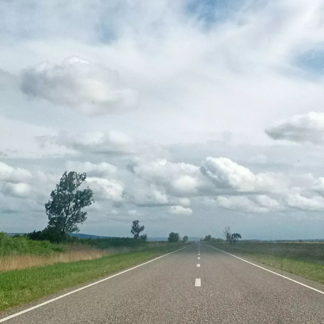 #road #clouds #sky #nature #stavropolskiy_kray