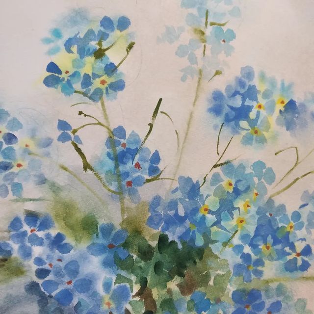 irinamohamad в LOOKY. . Watercolour .Blue ey...